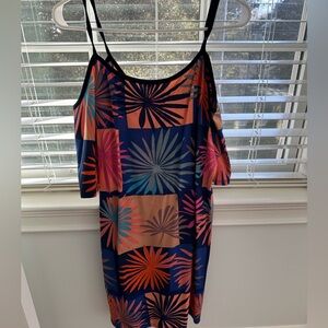 Vintage Trina Turk cold shoulder mini dress size 10